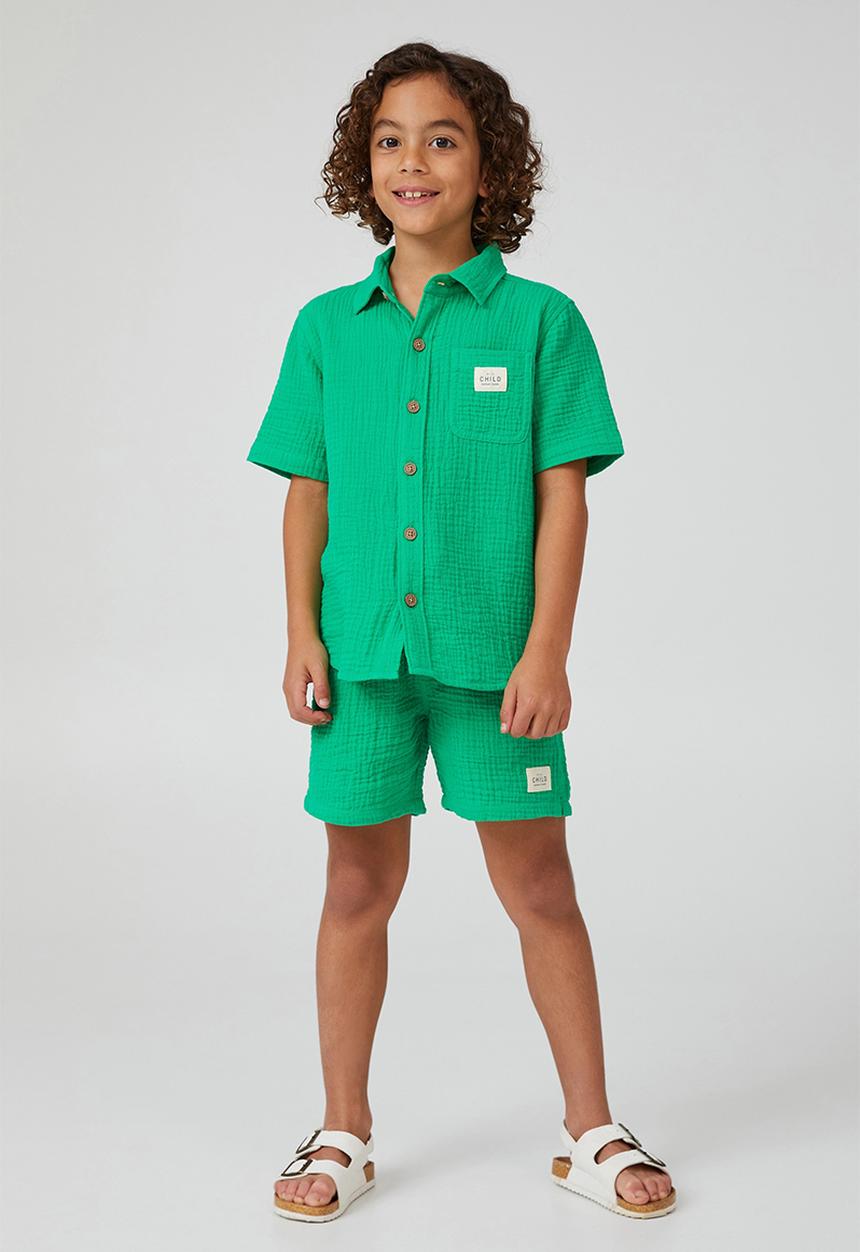 Cotton On - Resort short sleeve shirt - toffee apple 