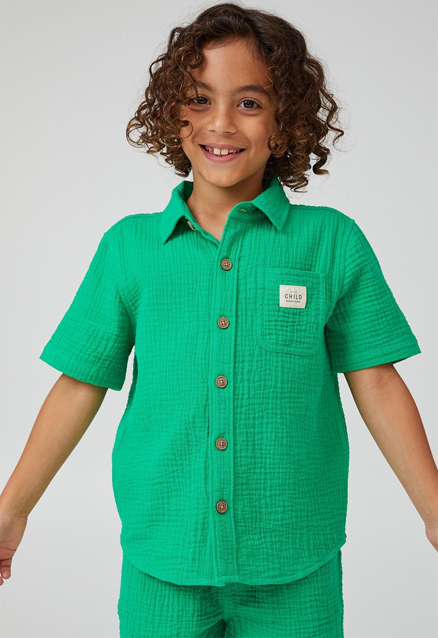 Cotton On - Resort short sleeve shirt - toffee apple 