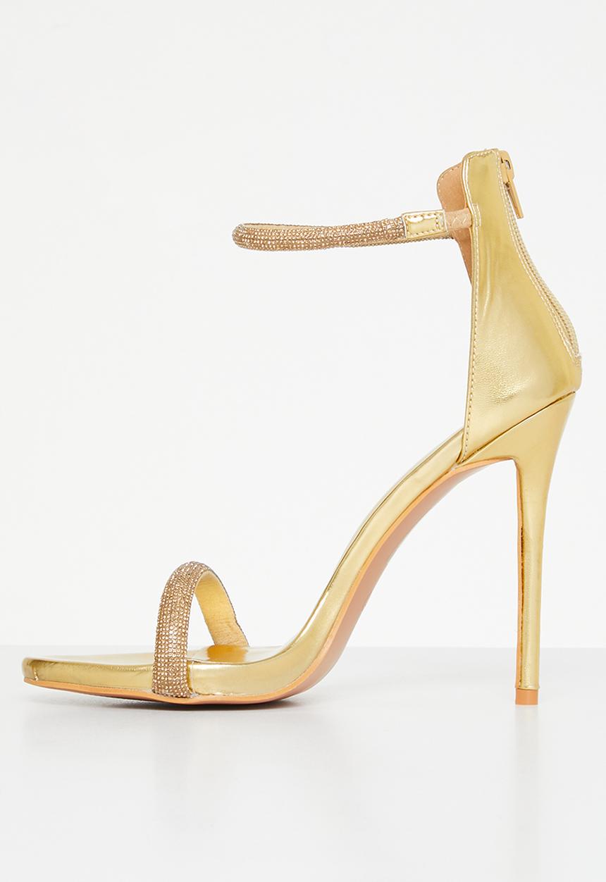 MILLA - Ryder ankle strap heel - gold
