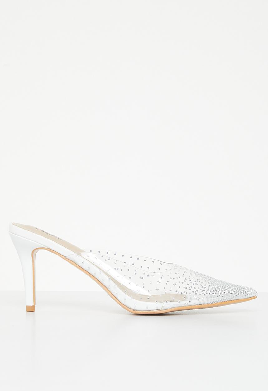 MILLA - Scarlet vinyl mule - clear
