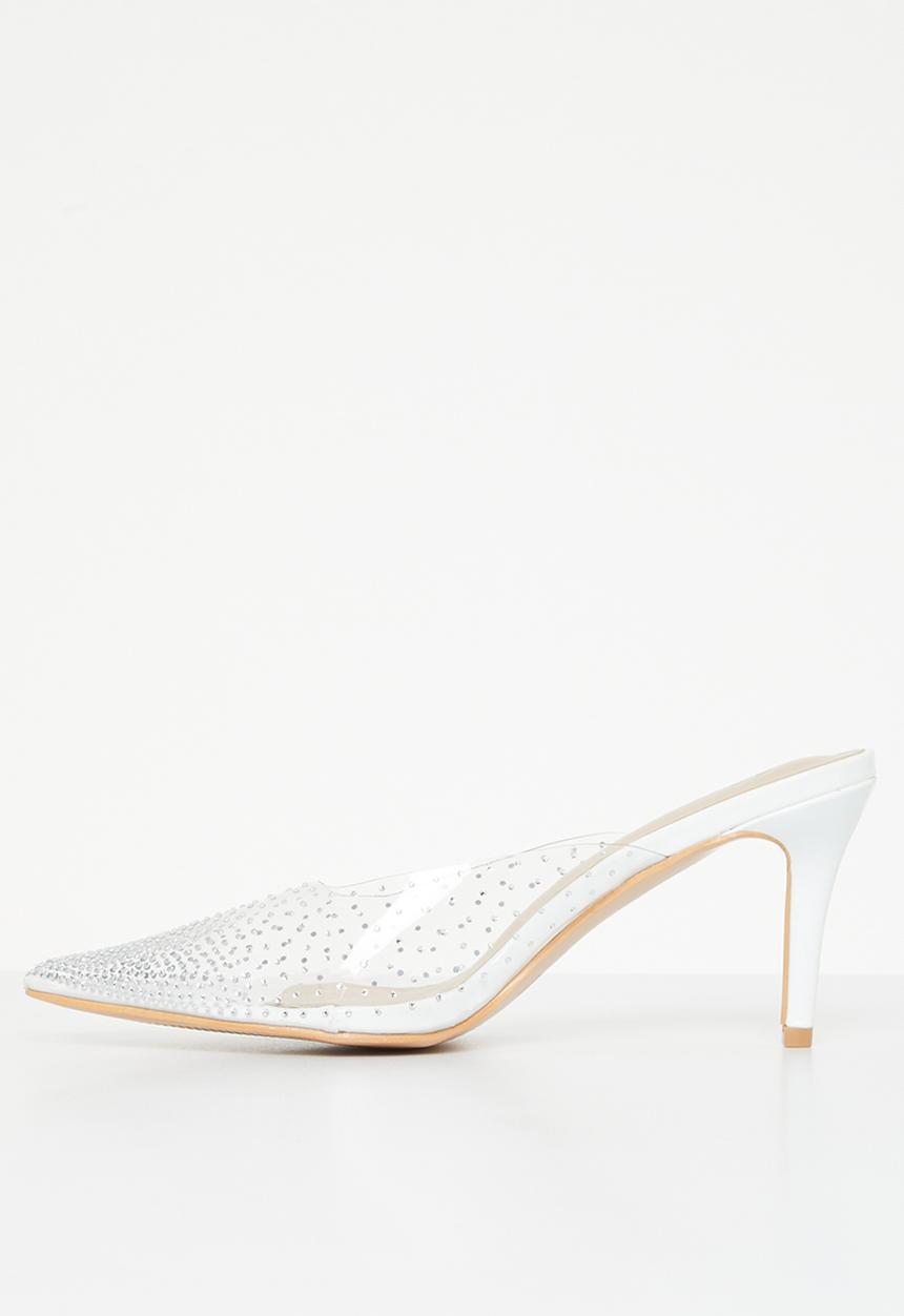 MILLA - Scarlet vinyl mule - clear