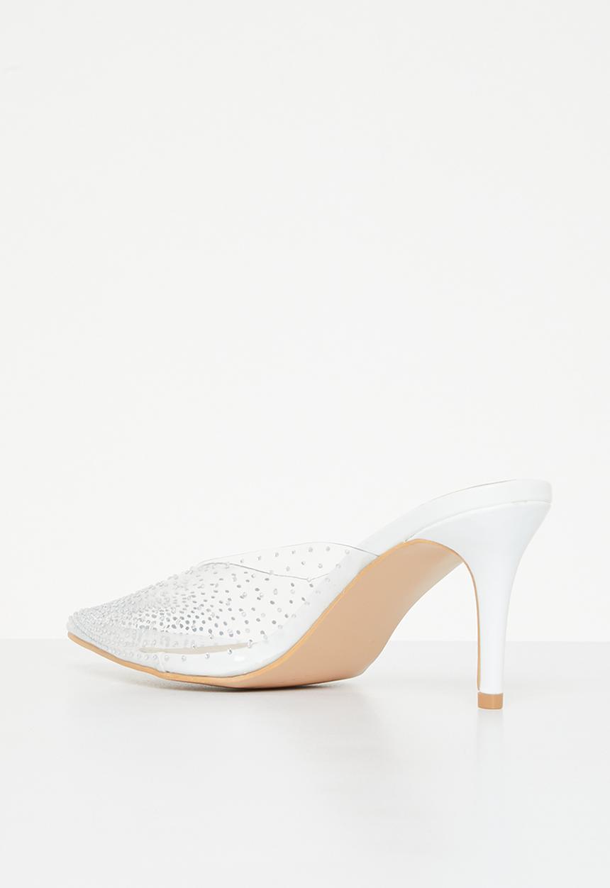 MILLA - Scarlet vinyl mule - clear