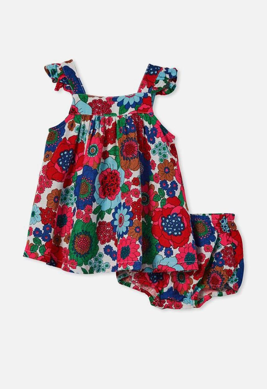 Cotton On - Baby pinafore and bloomer set - vanilla/lenny floral