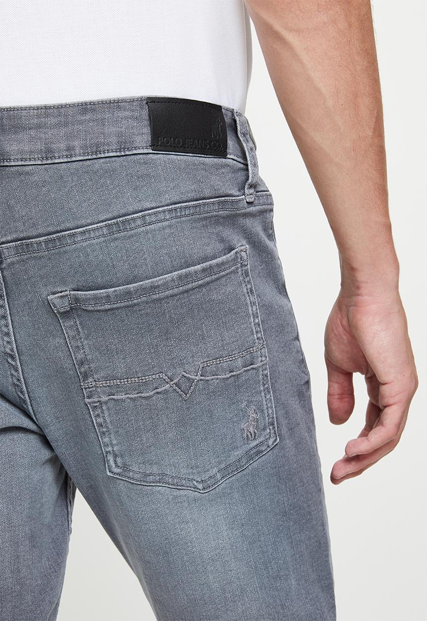 POLO - Men pjc kingston slim leg denim - light grey