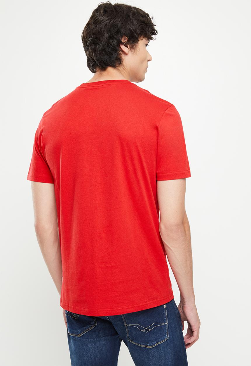 Ben Sherman - Fractured gingh target tee shirt - red