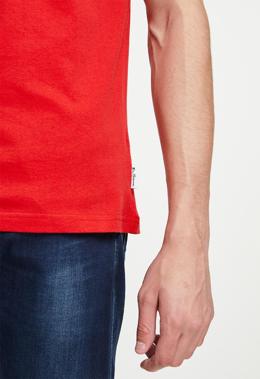 Ben Sherman - Fractured gingh target tee shirt - red