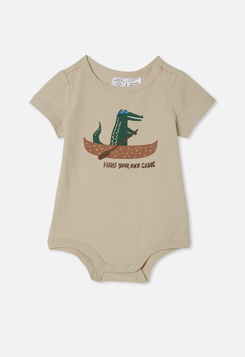 Cotton On - The short sleeve bubbysuit - rainy day/paddle your own canoe