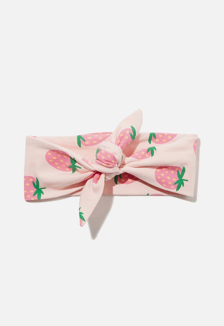 Cotton On - The tie headband - crystal pink/strawberry bliss