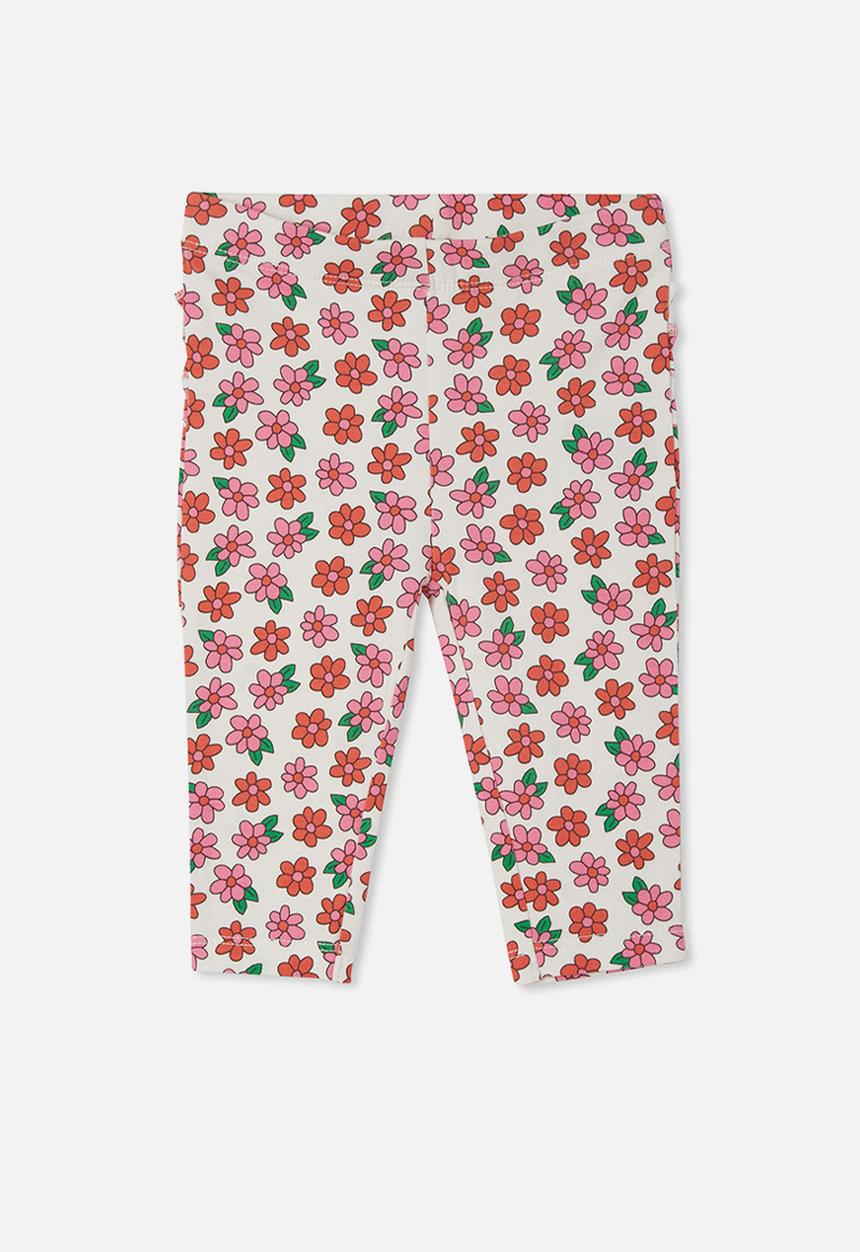 Cotton On - Quinn ruffle legging - vanilla/kris floral