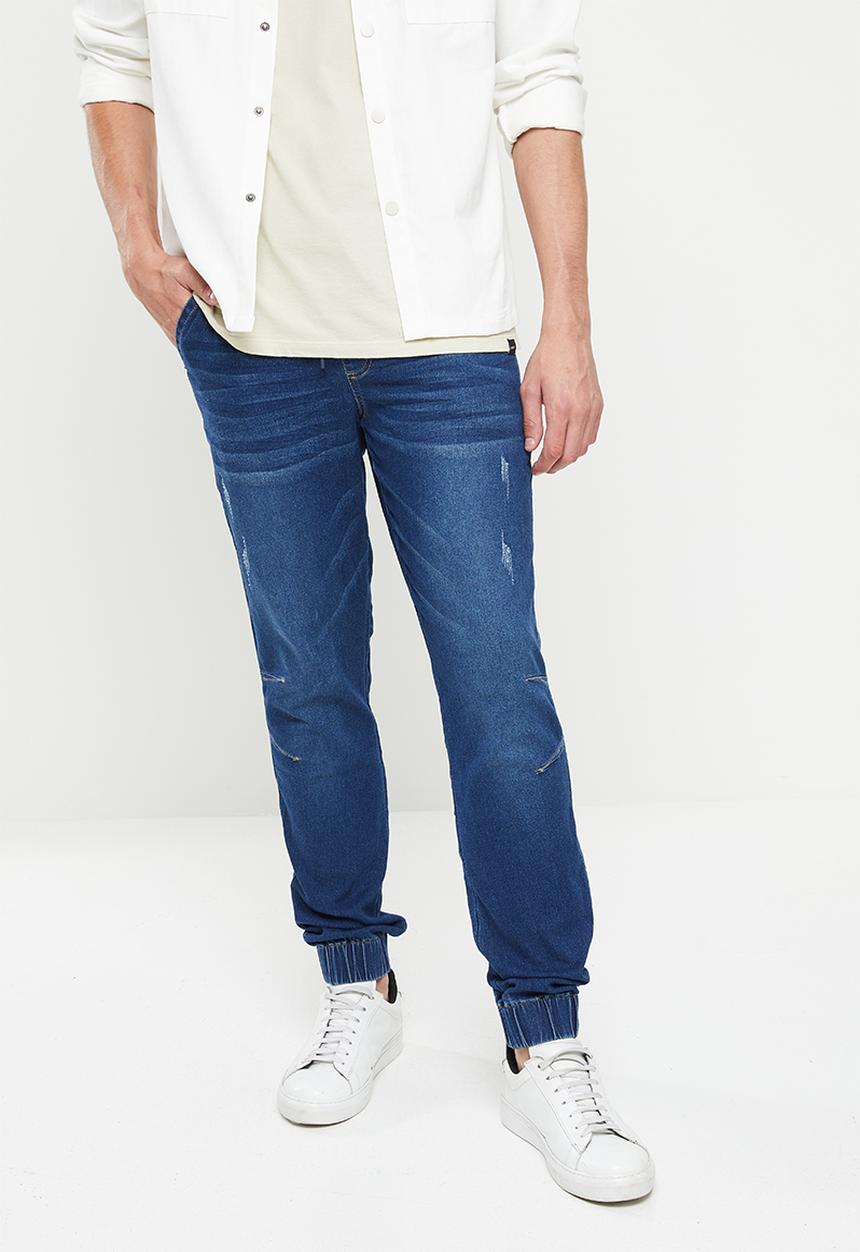 Aca Joe - Aca joe soft denim slim fit  jogger - dark wash