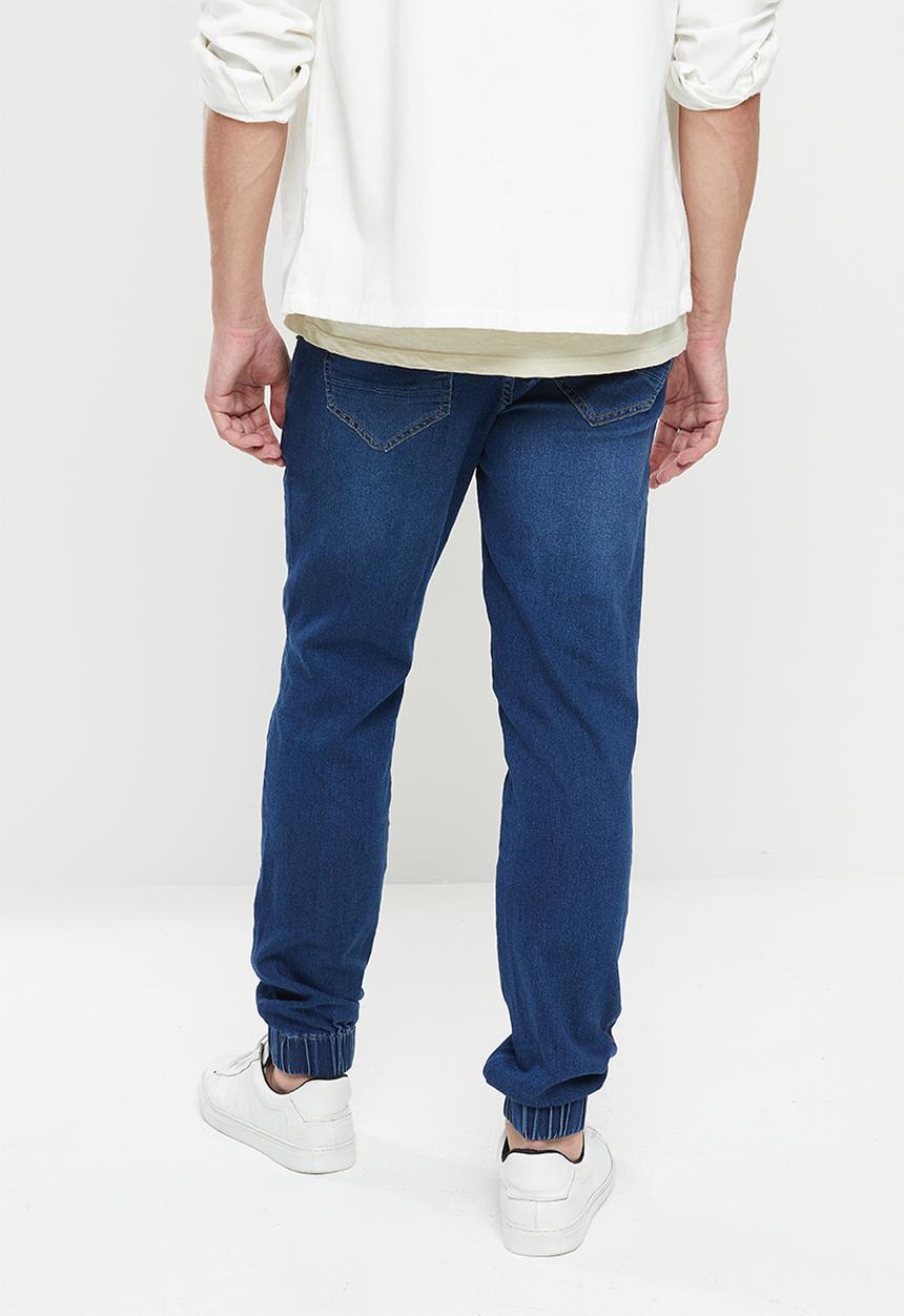 Aca Joe - Aca joe soft denim slim fit  jogger - dark wash