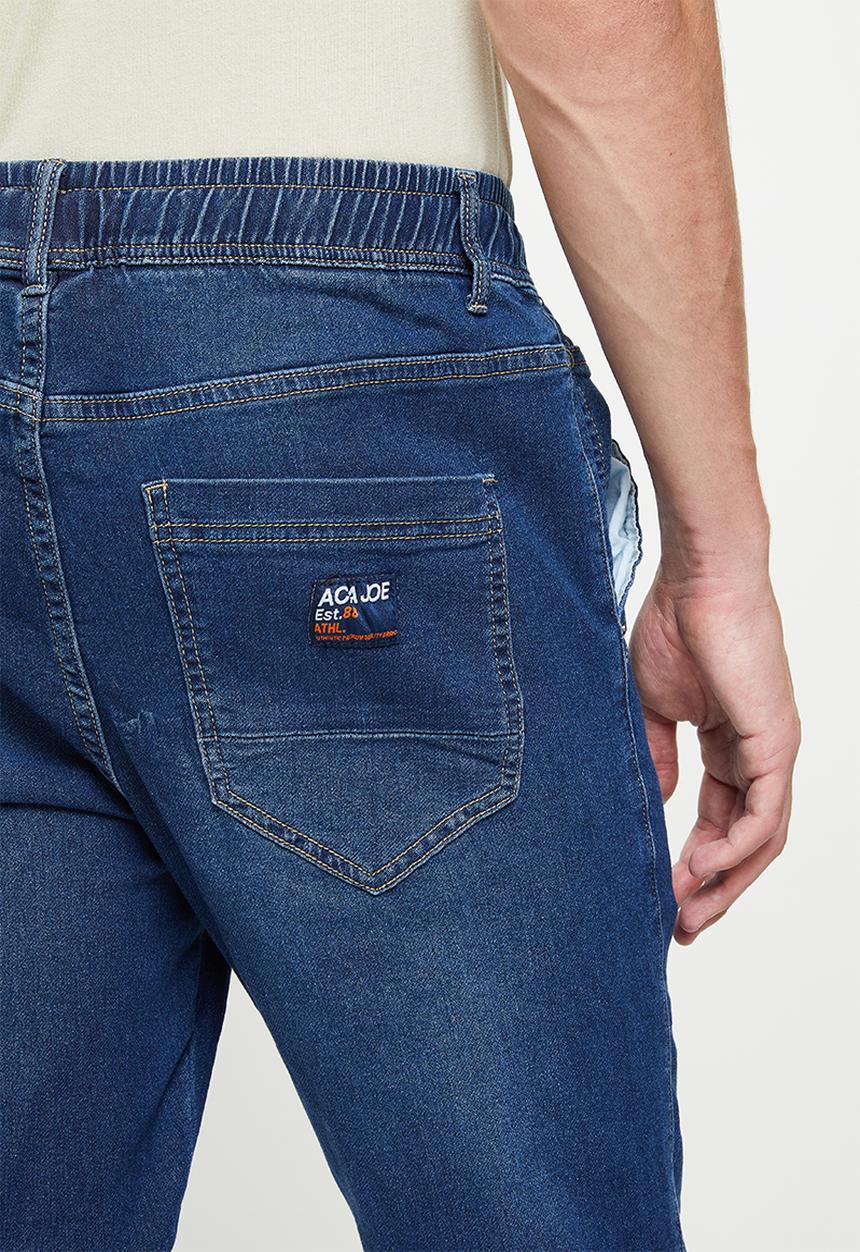 Aca Joe - Aca joe soft denim slim fit  jogger - dark wash