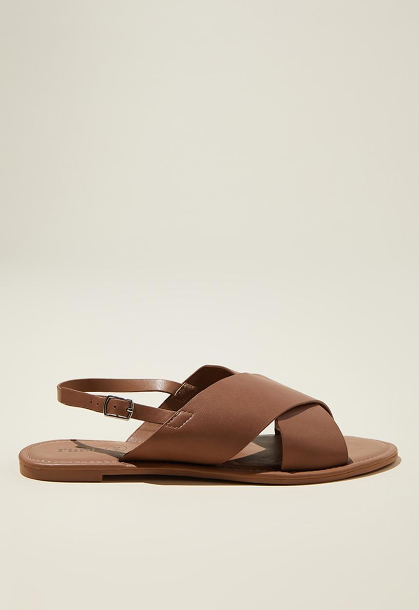 Cotton On - Morgan xover sandal - cool brown pu