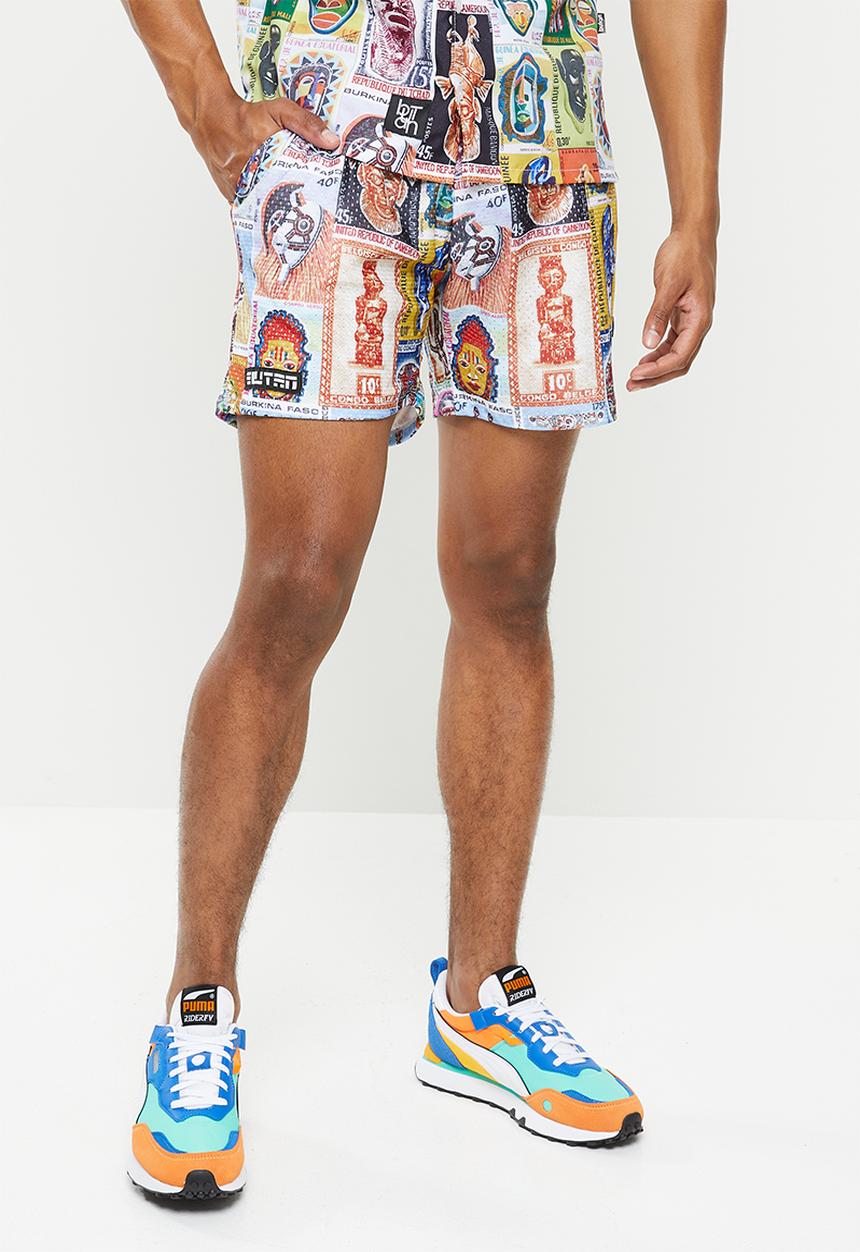 Butan - Aluta mask - stamped - beach shorts - multi