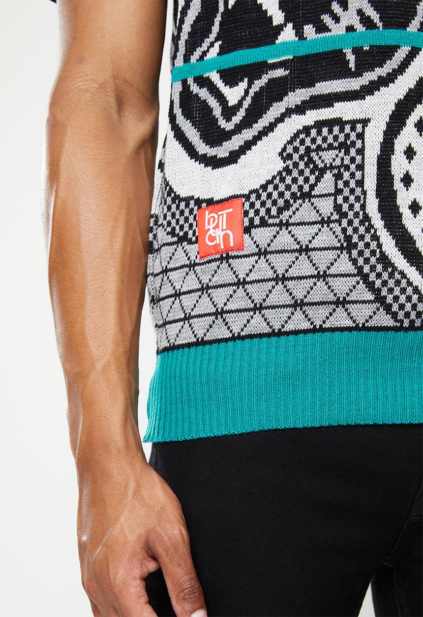 Butan - Mountain panther - knitted vest - multi 