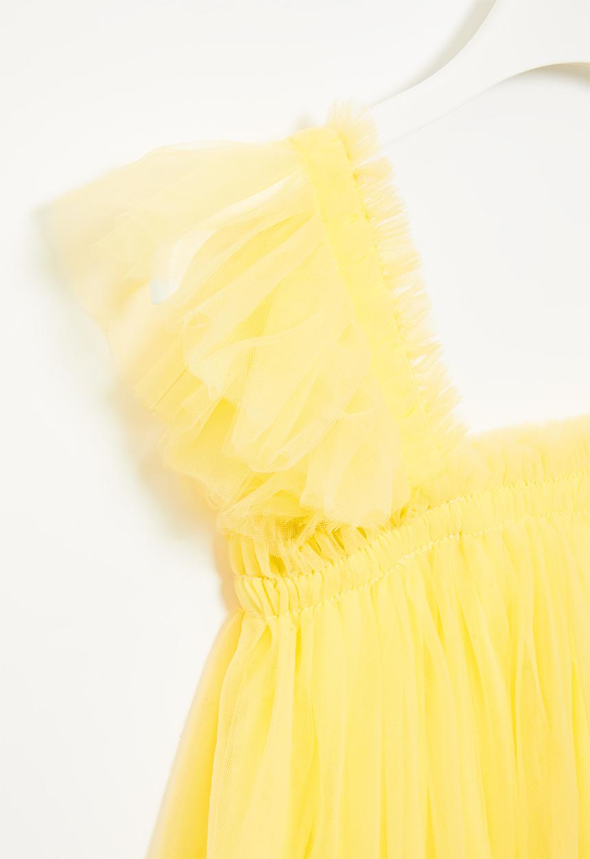 Pop Candy - Girls mesh dress - yellow