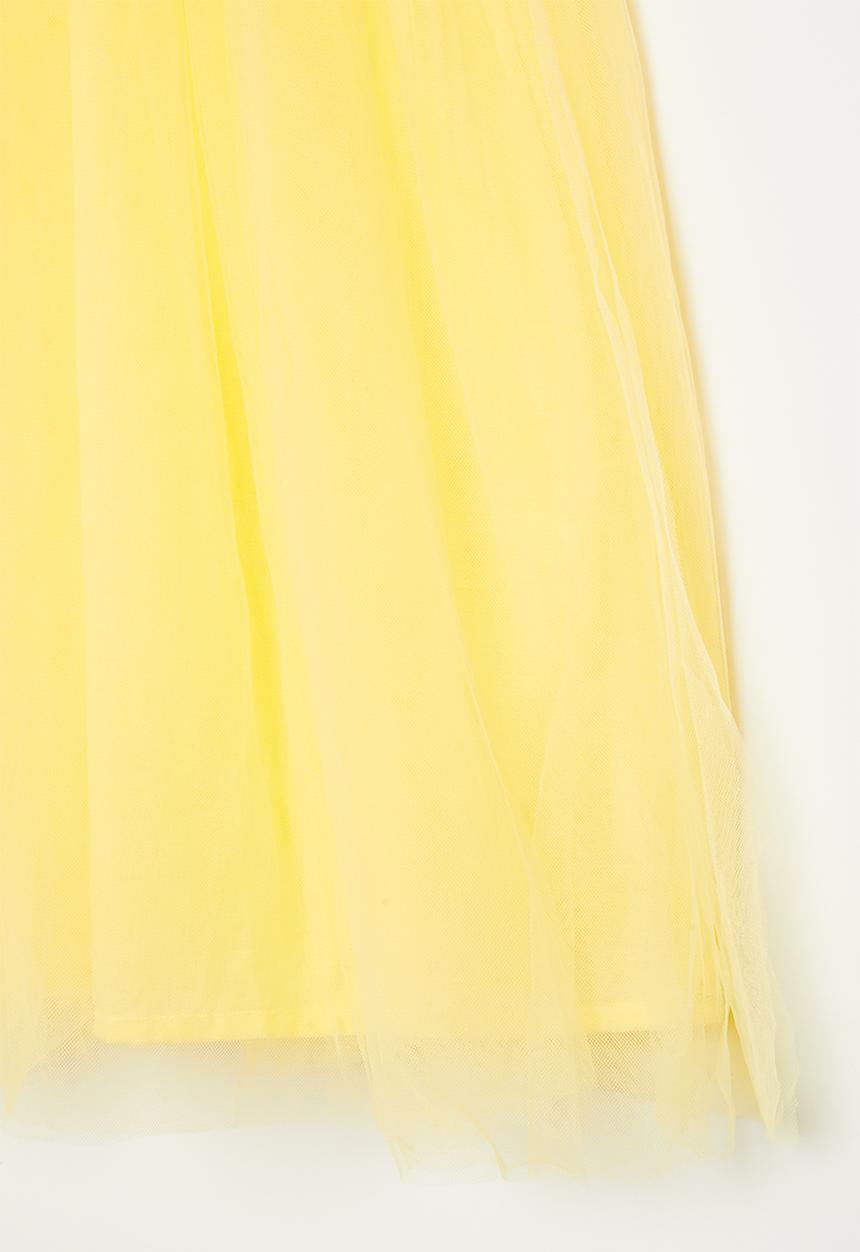 Pop Candy - Girls mesh dress - yellow