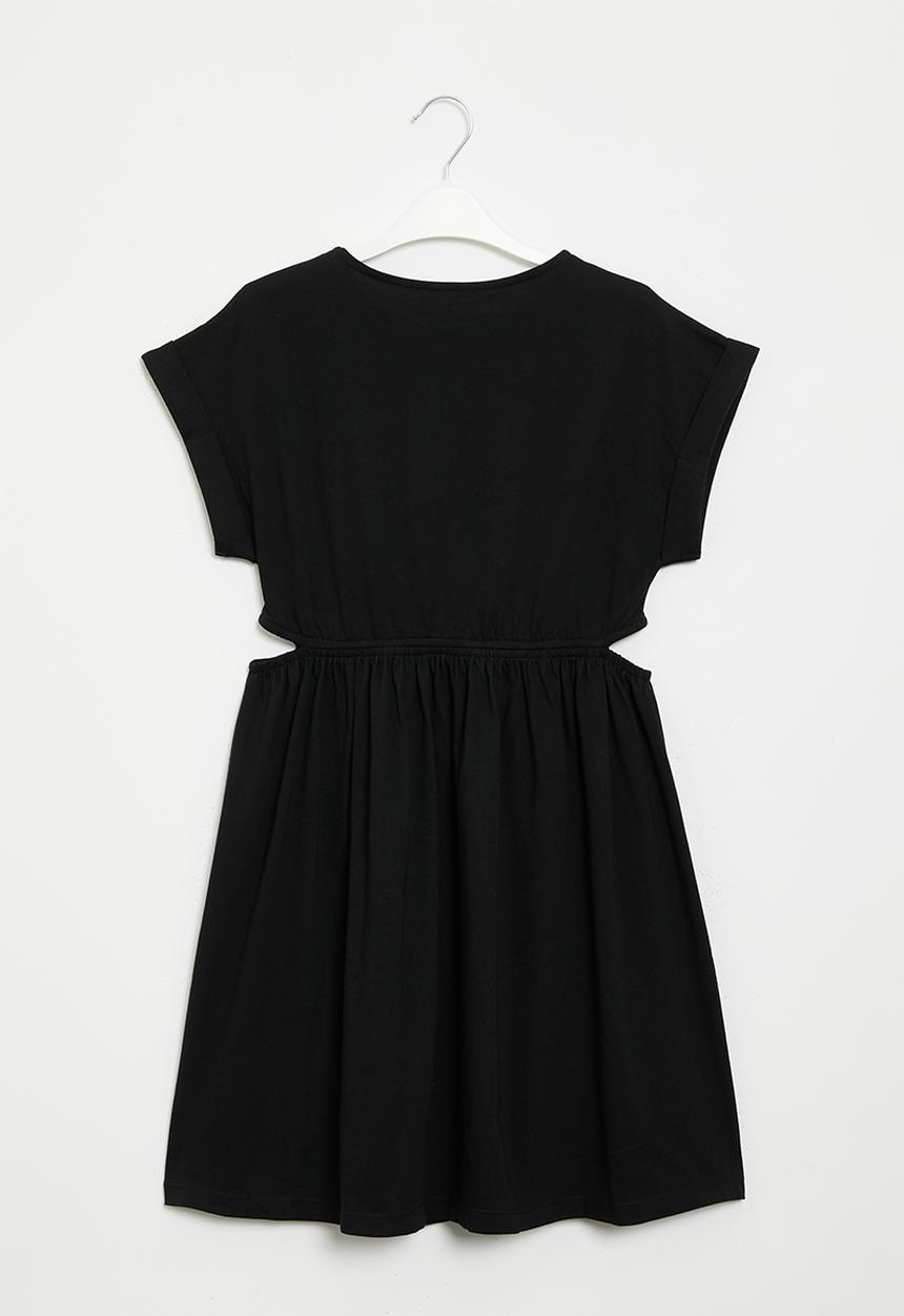 Superbalist - Cutout cotton dress - black