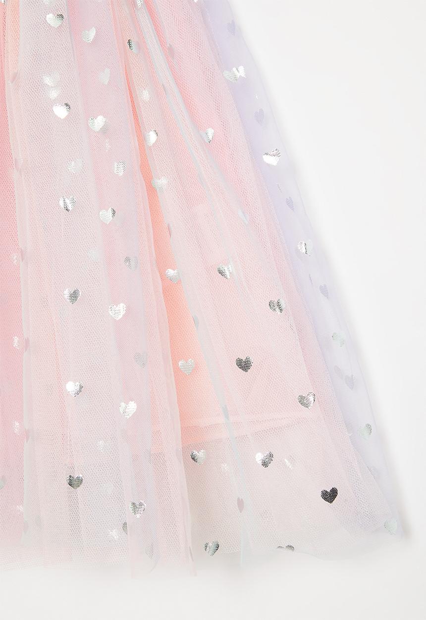 Pop Candy - Girls combo fabric dress - pink