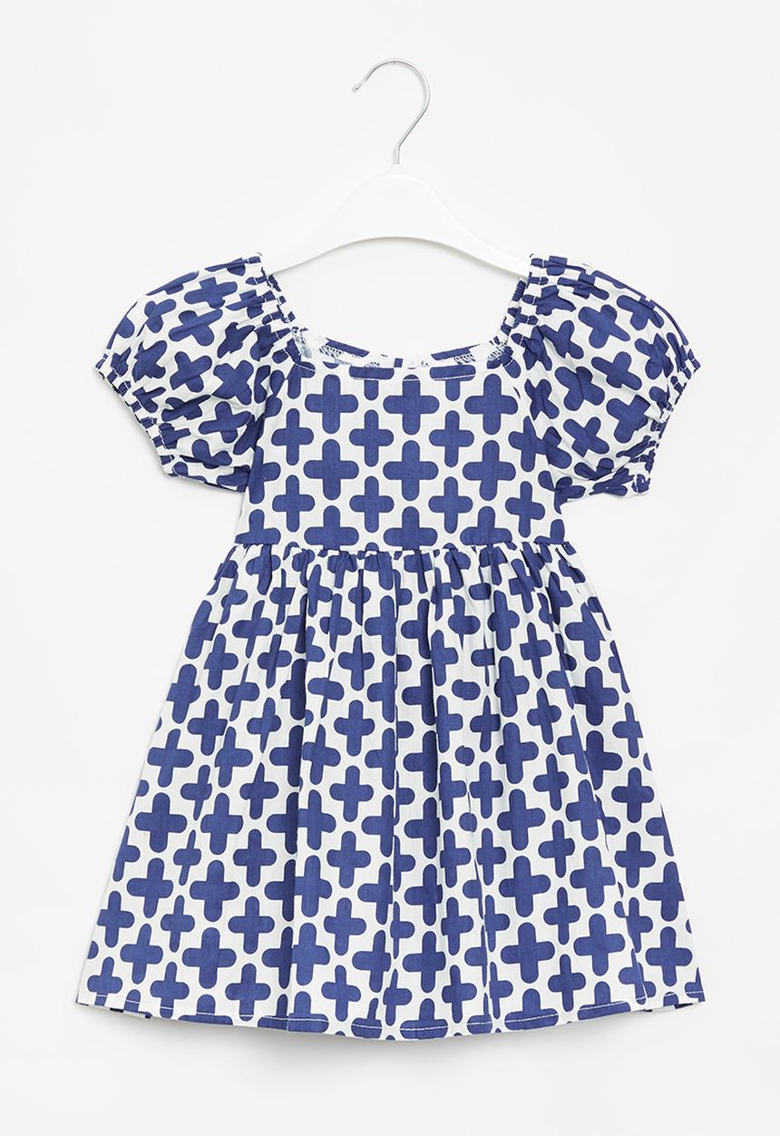 Pop Candy - Printed dress - blue & white