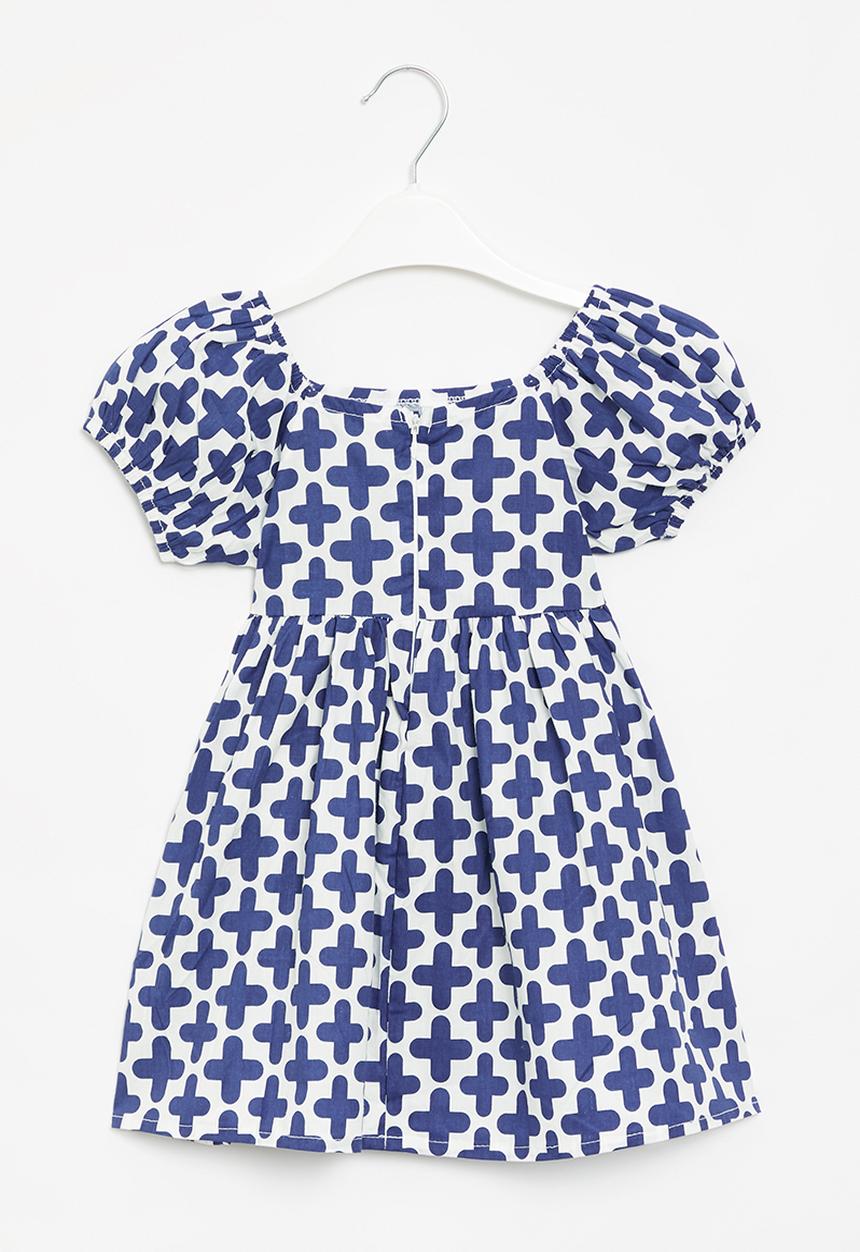 Pop Candy - Printed dress - blue & white