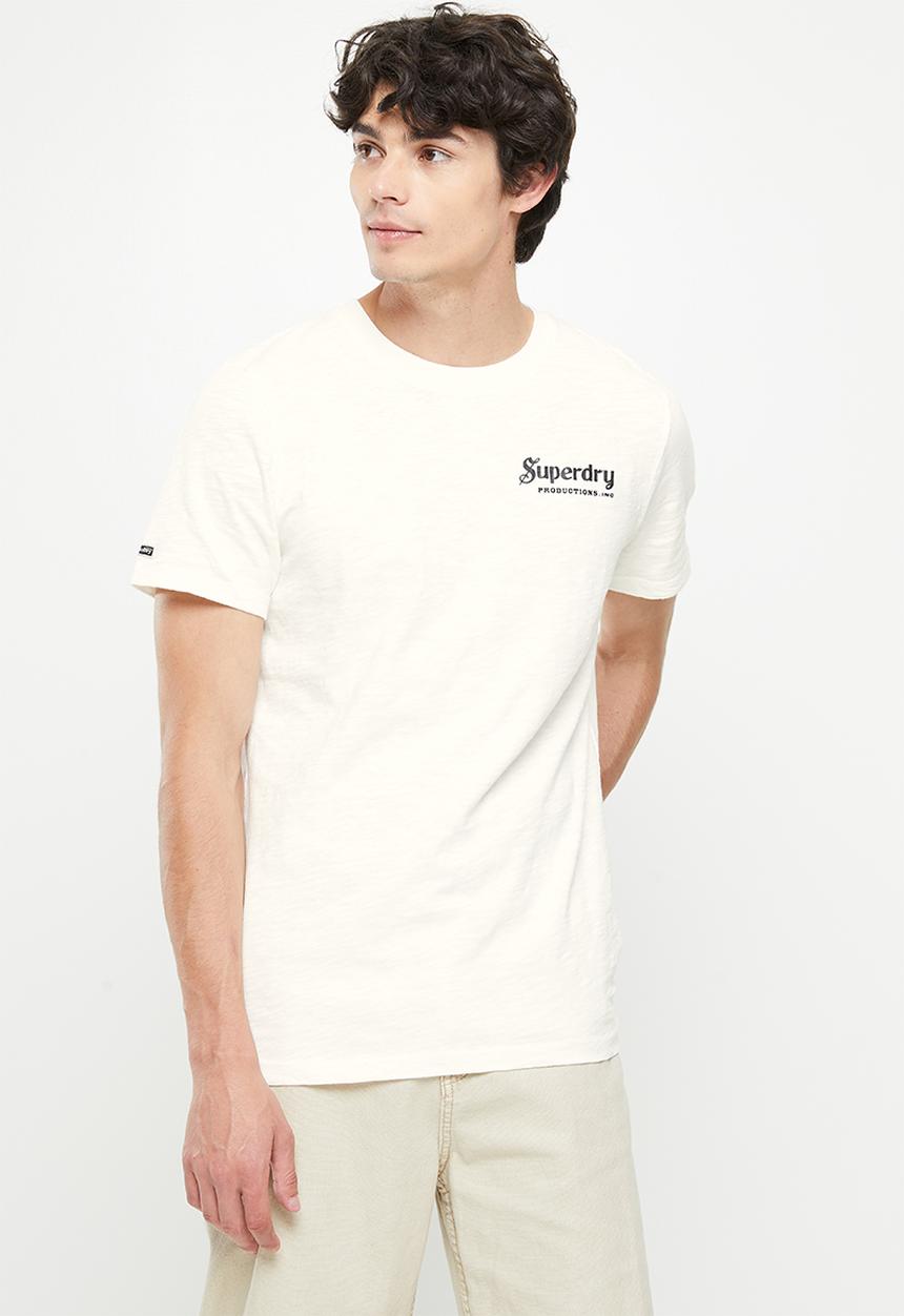 Superdry. - Vintage merch store tee - new chalk slub