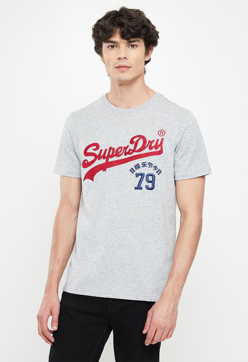 Superdry. - Vintage vl interest tee - athletic grey marl
