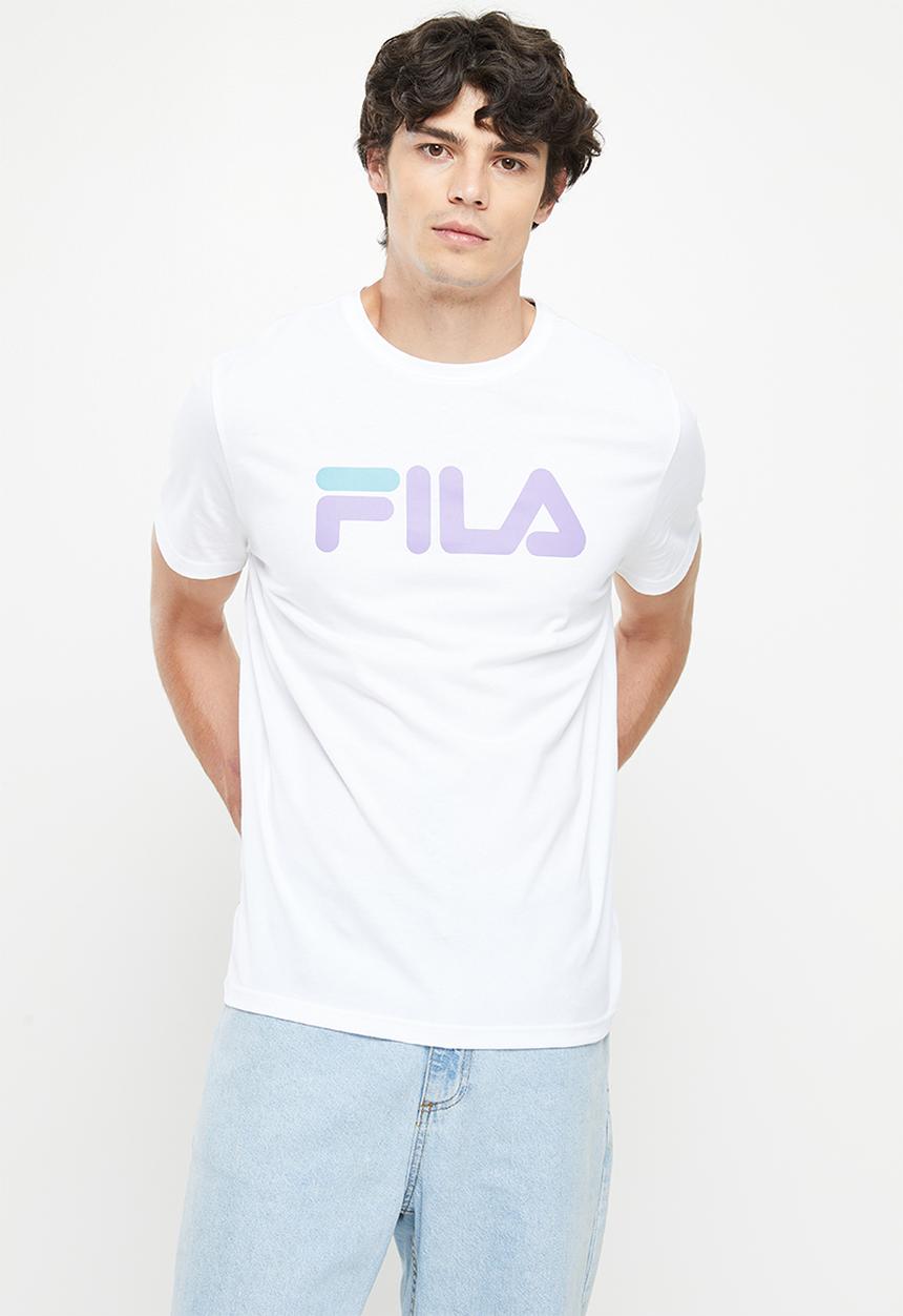 FILA - Deckle T-shirt - white, chalk violet & porcelain