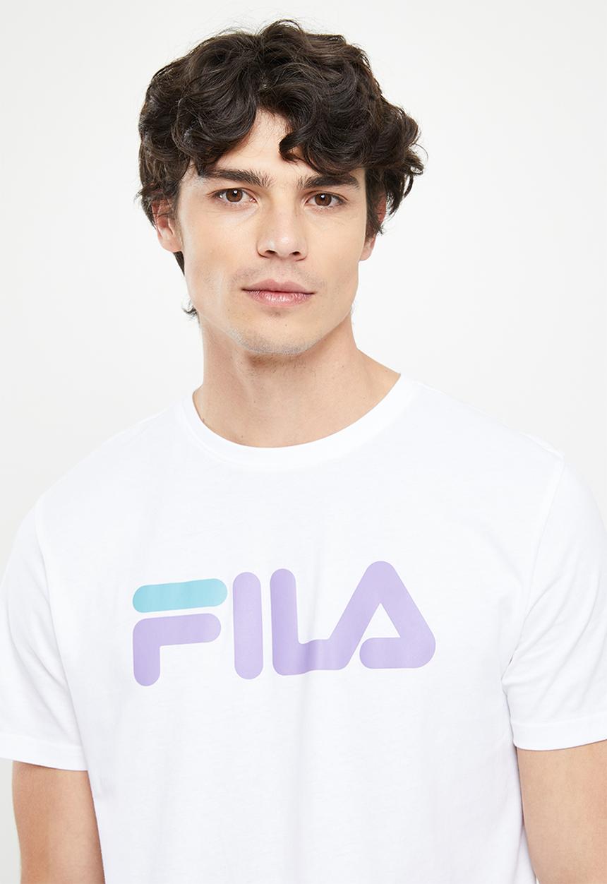 FILA - Deckle T-shirt - white, chalk violet & porcelain