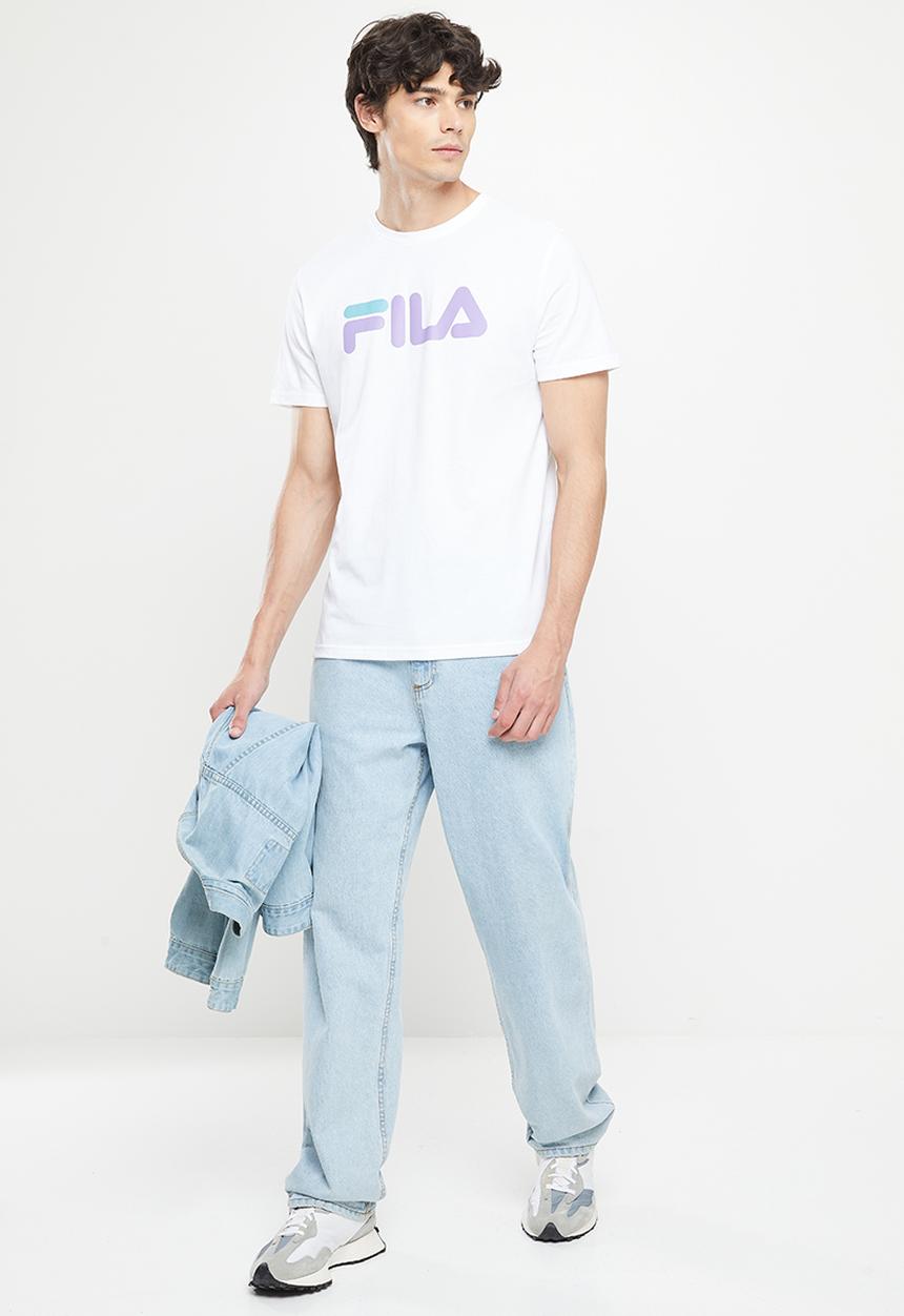 FILA - Deckle T-shirt - white, chalk violet & porcelain