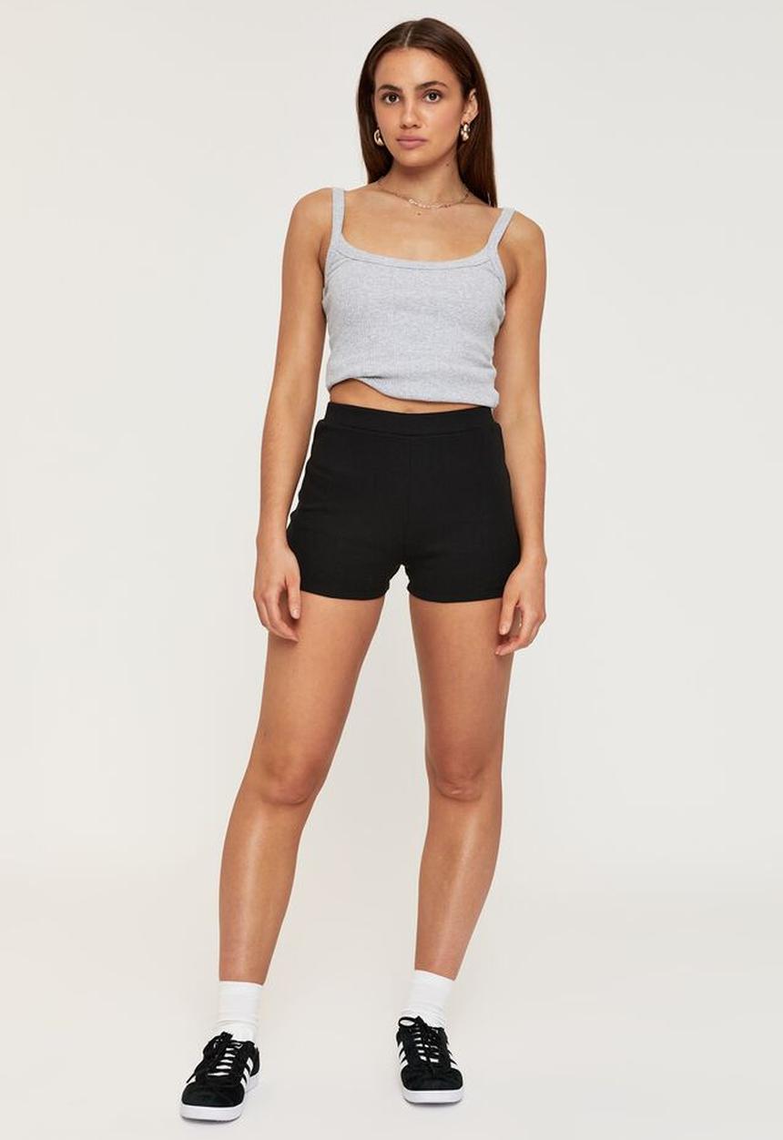Supré  - Shayla rib bike short - black