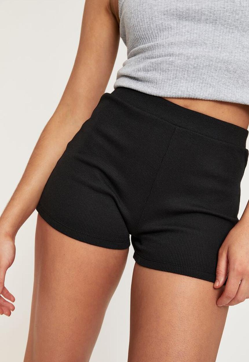 Supré  - Shayla rib bike short - black