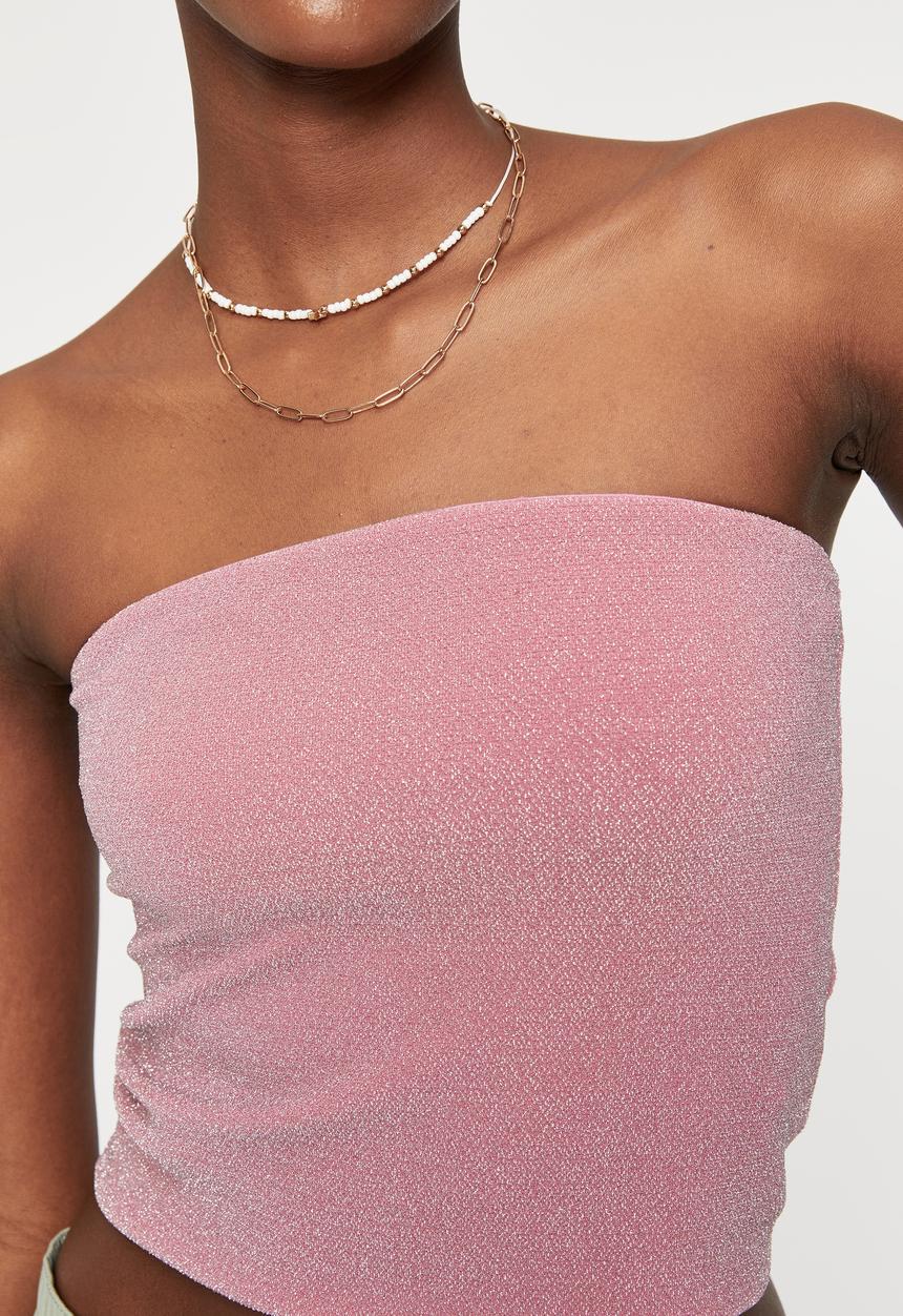 Supré  - Lacey tube top - pink whip