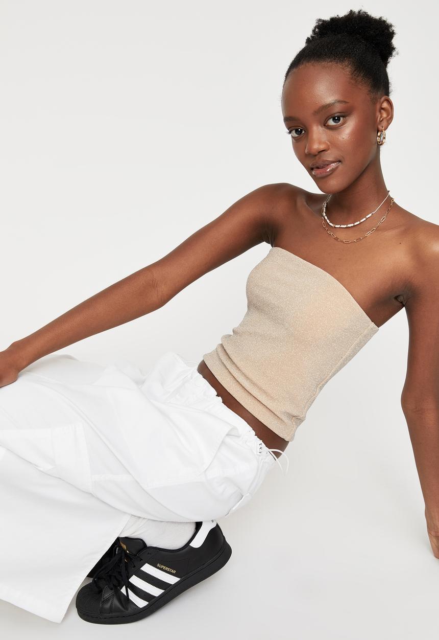Supré  - Lacey tube top - champagne