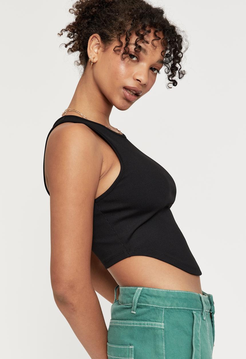 Supré  - Lisa dipped hem cami - black