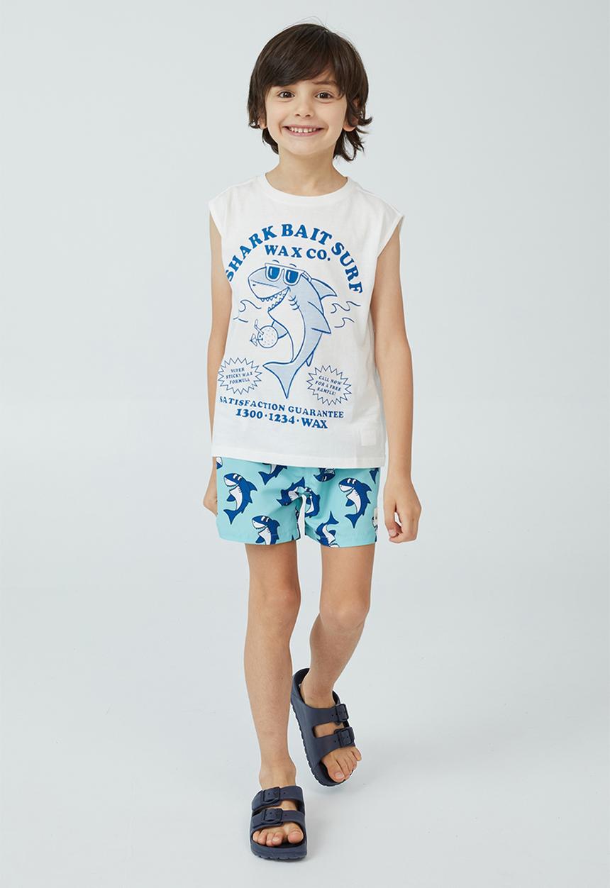 Cotton On - Oscar slouch tank - vanilla & shark