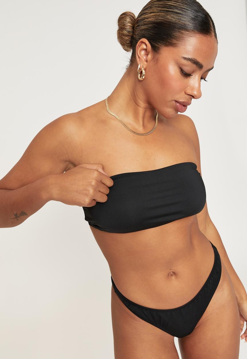 Supré  - Luxe gathered bandeau - black