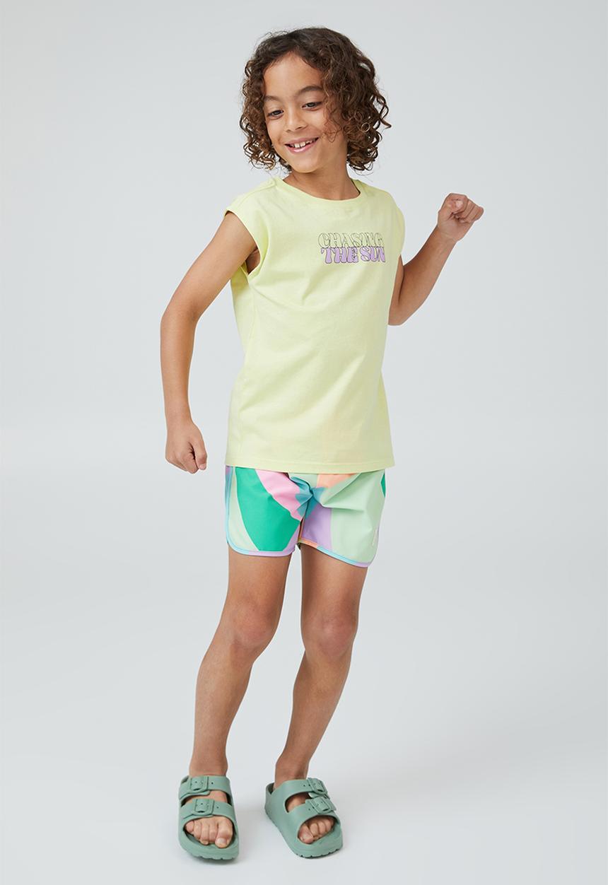 Cotton On - Oscar slouch tank - lemon zest & chasing the sun