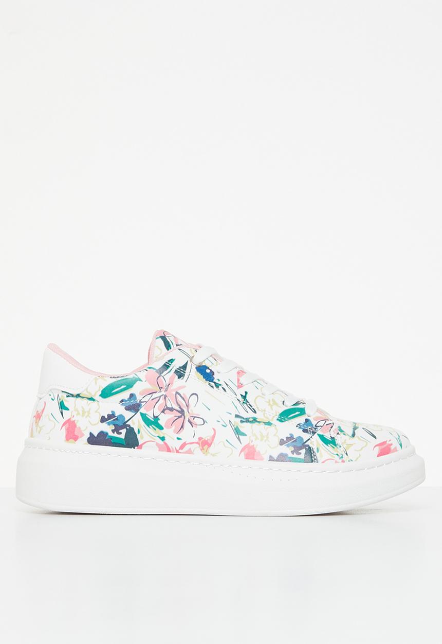 Tom Tom - Magnolia flatform sneaker - white floral