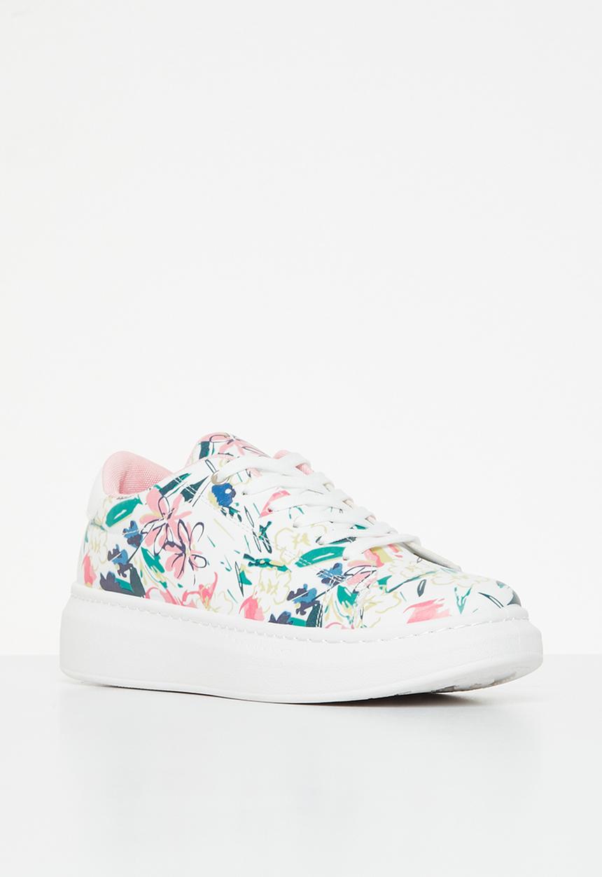 Tom Tom - Magnolia flatform sneaker - white floral