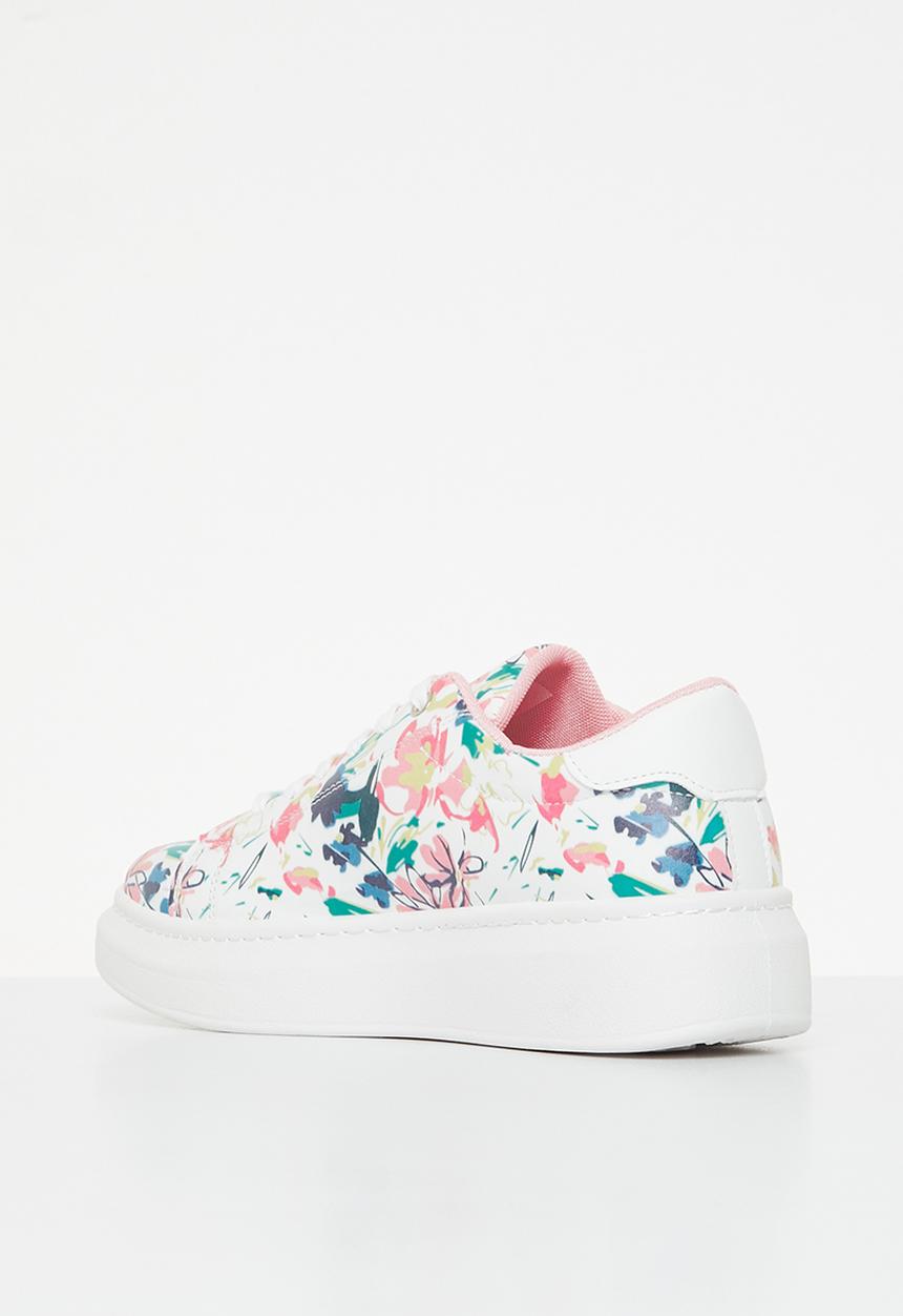 Tom Tom - Magnolia flatform sneaker - white floral
