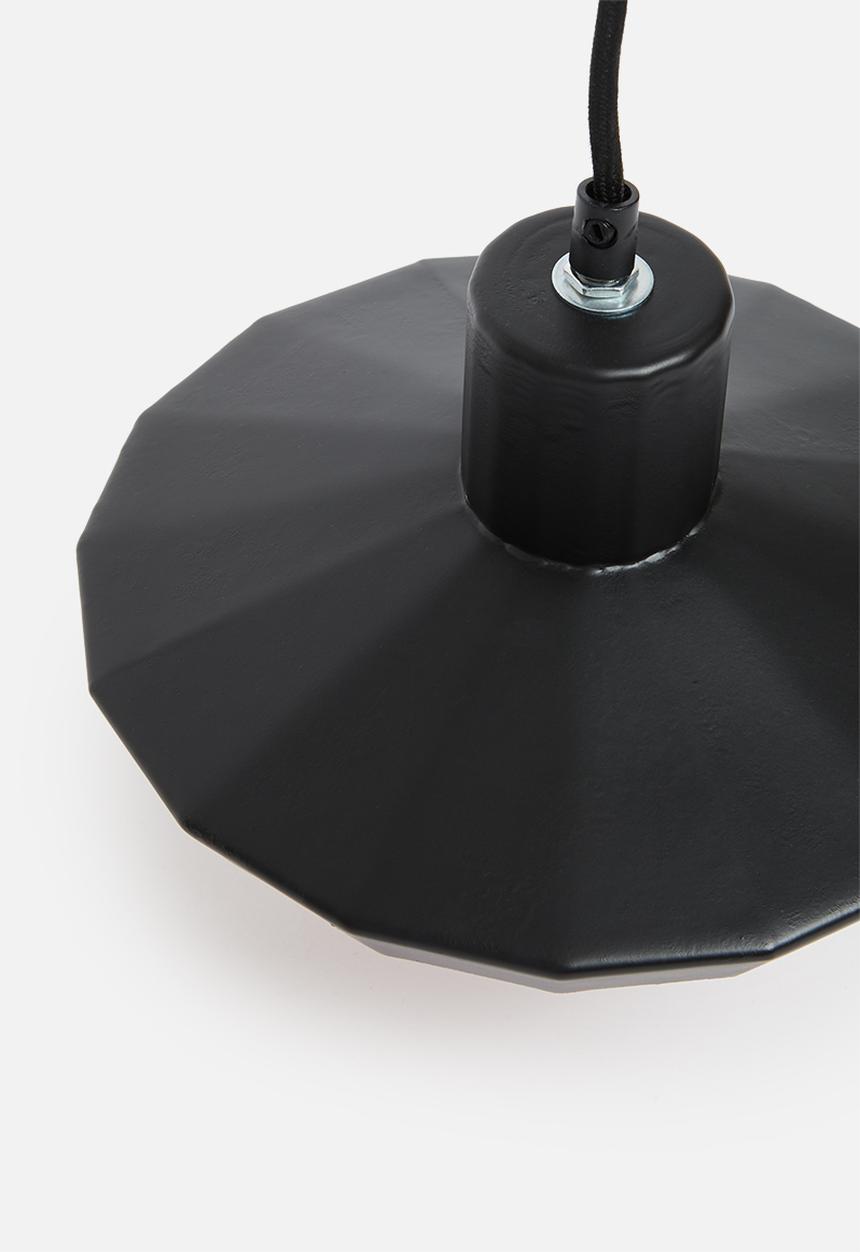 Sixth Floor - Facet pendant - black