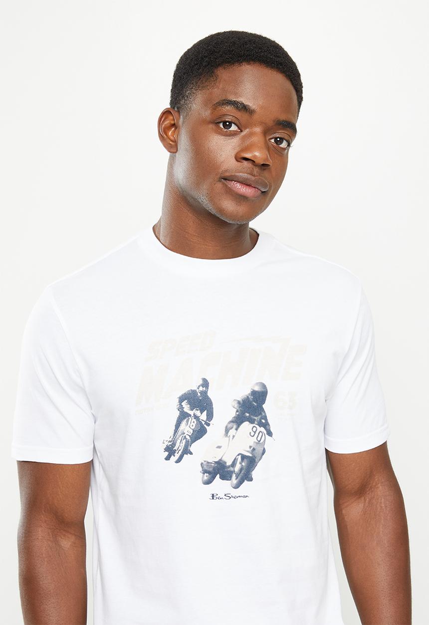 Ben Sherman - Speed machine tee shirt - white