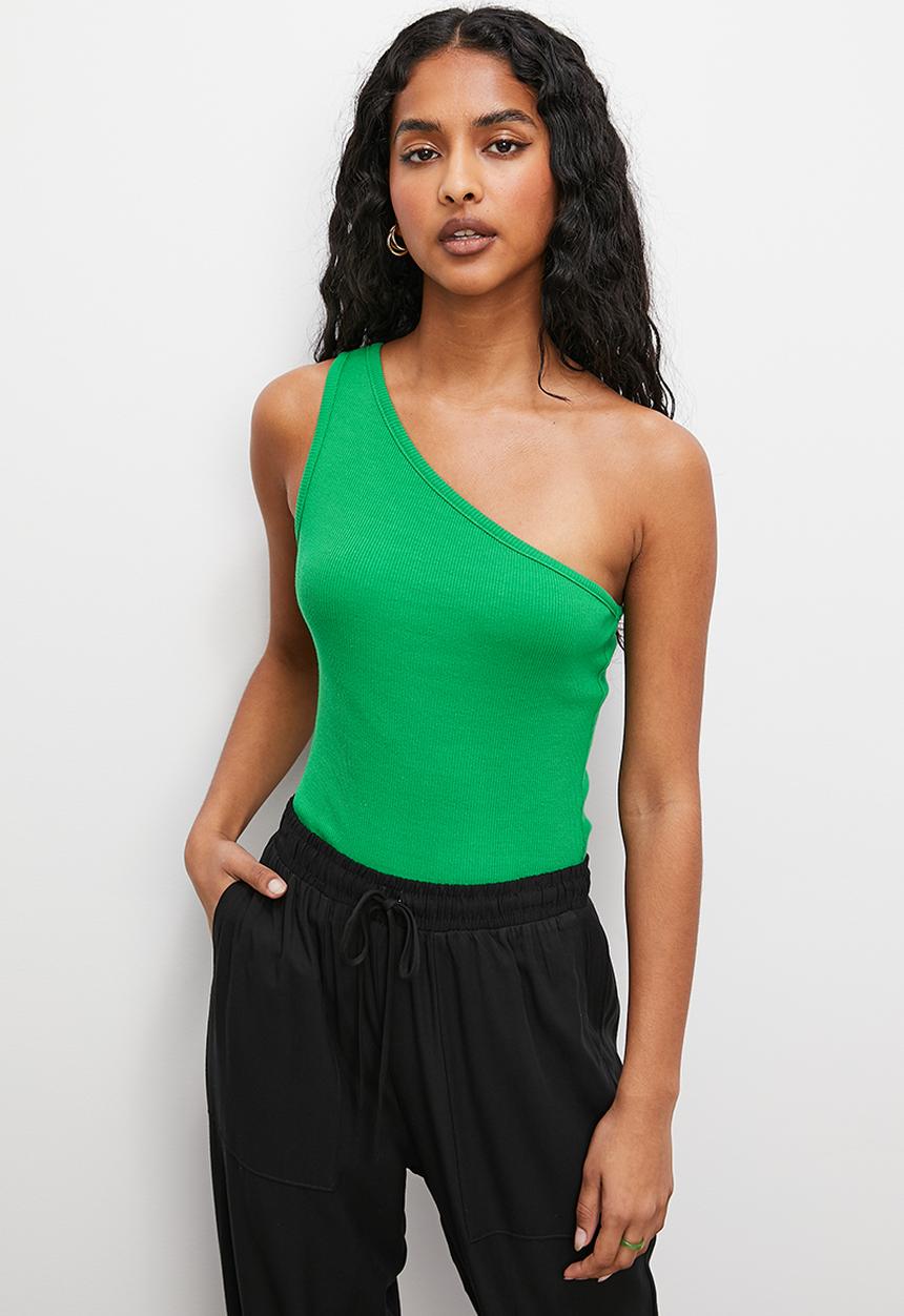 Superbalist - Assymetrical rib top - emerald
