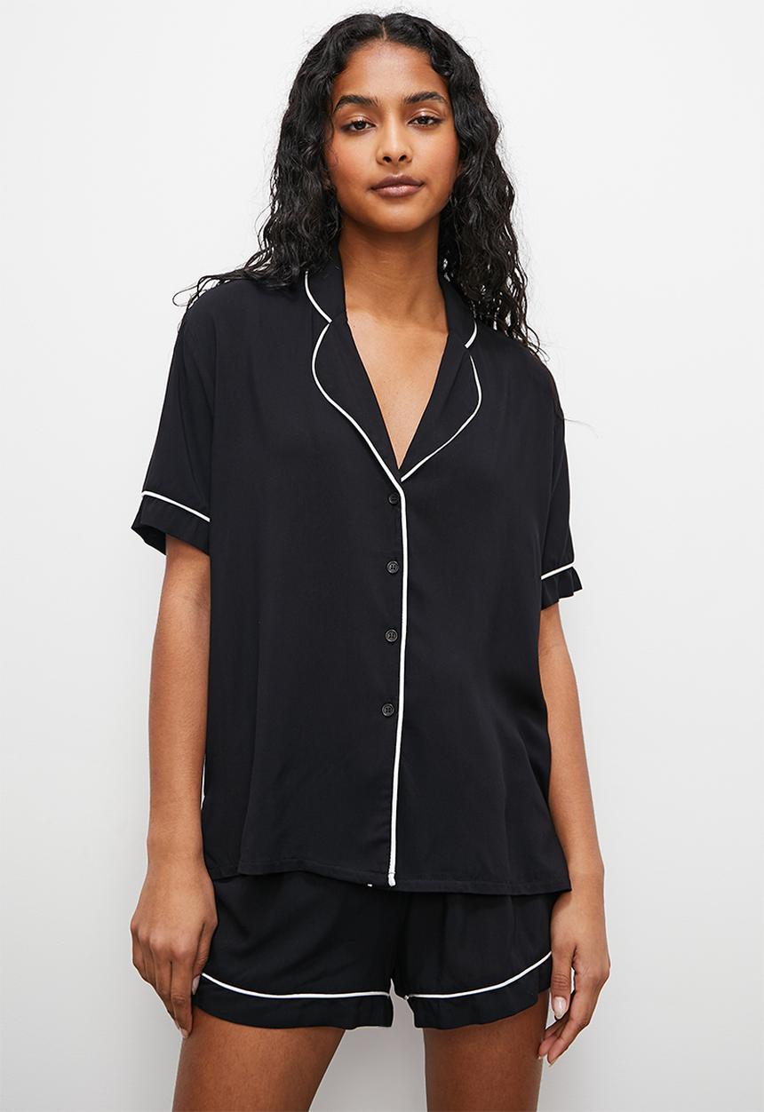 Superbalist - Sleep short sleeve & shorta set - black