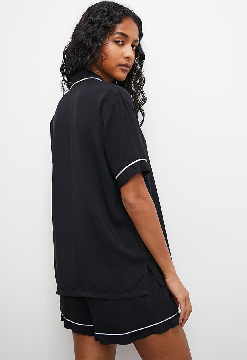 Superbalist - Sleep short sleeve & shorta set - black