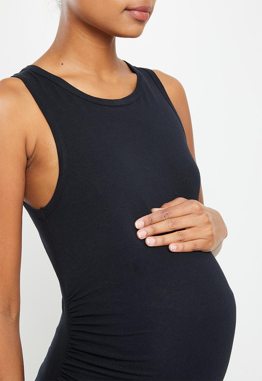 Superbalist - Maternity fitted high neck tank - black
