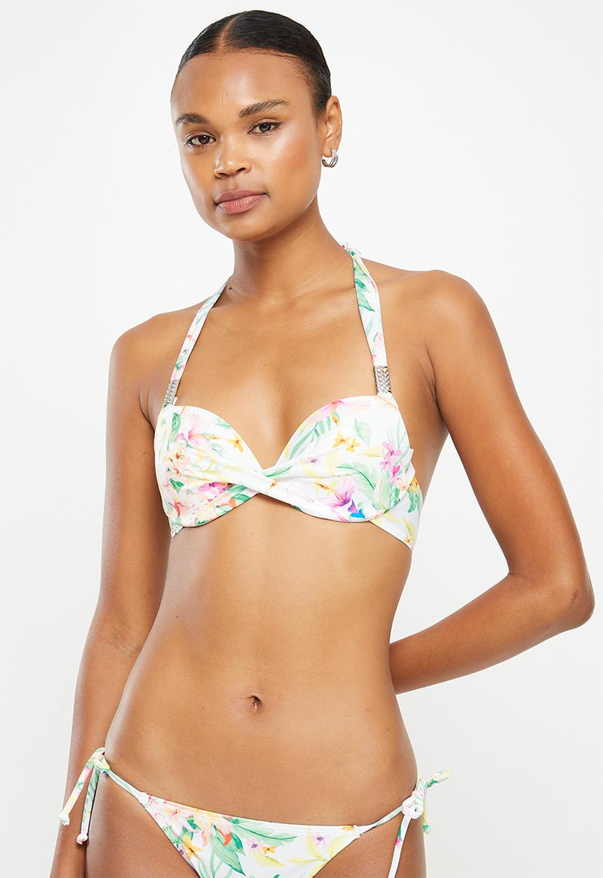 DORINA - Koro island bikini top - white