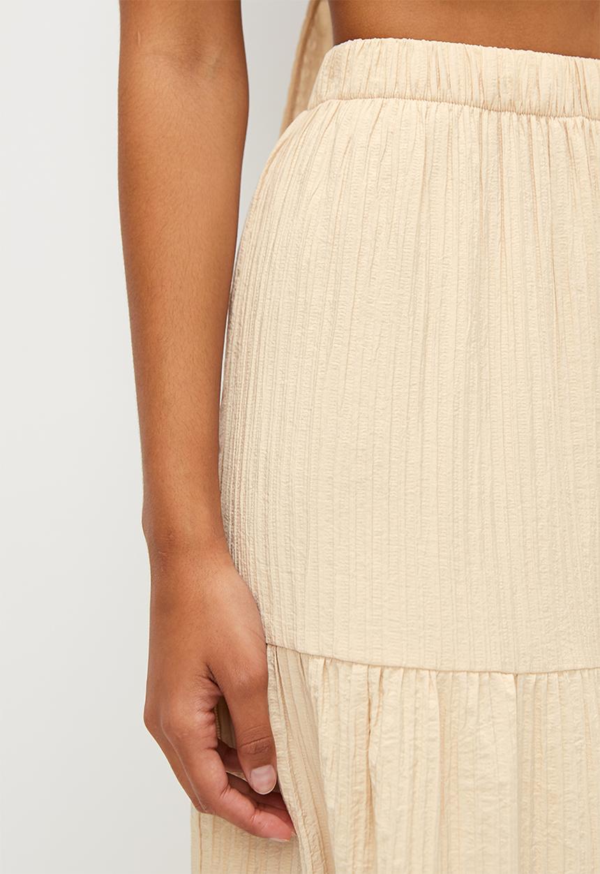 MILLA - Co-ord textured midi skirt - brazillian sand