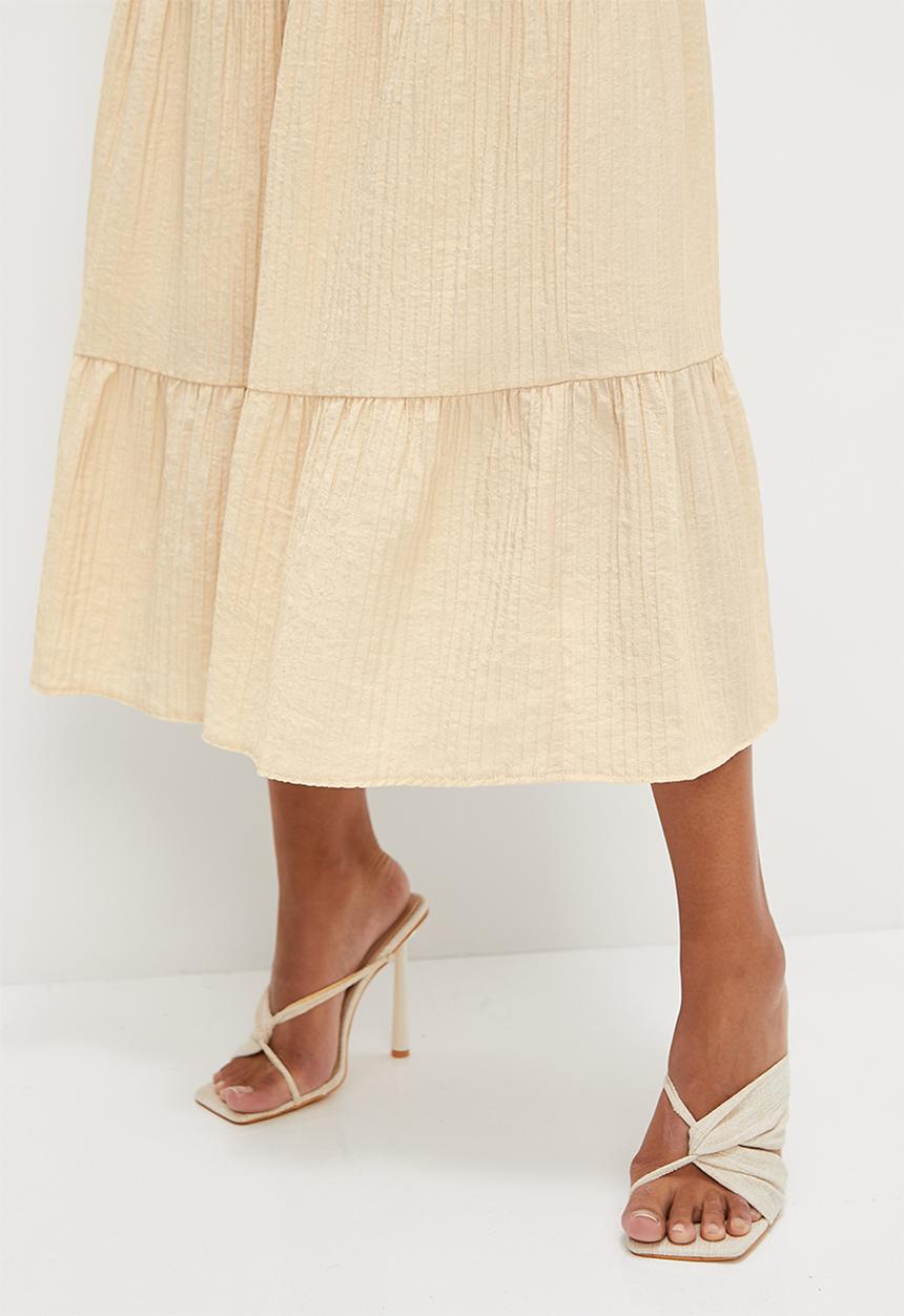 MILLA - Co-ord textured midi skirt - brazillian sand